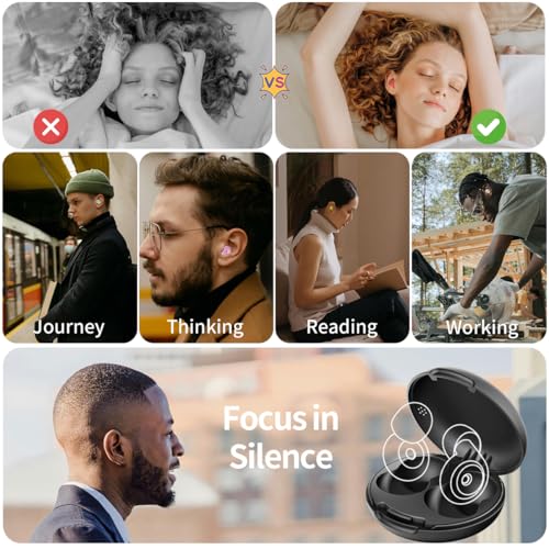 Ear Plugs for Sleeping Earplugs for Concerts Noise Cancelling Reusable Soft Silicone Noise Reduction Earbuds for Travel Focus Work 33