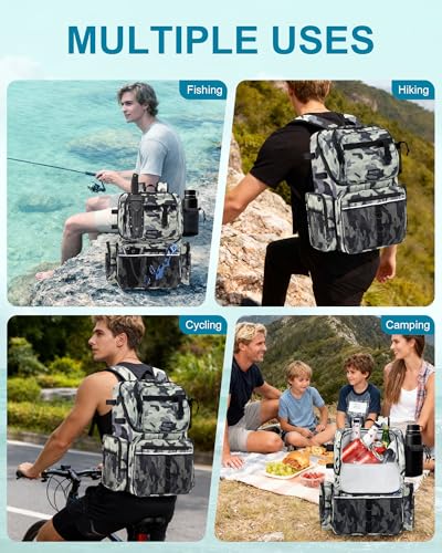 Fishing Backpack with Rod Holders