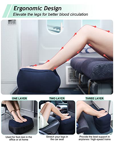 Inflatable Travel Foot Rest Pillow