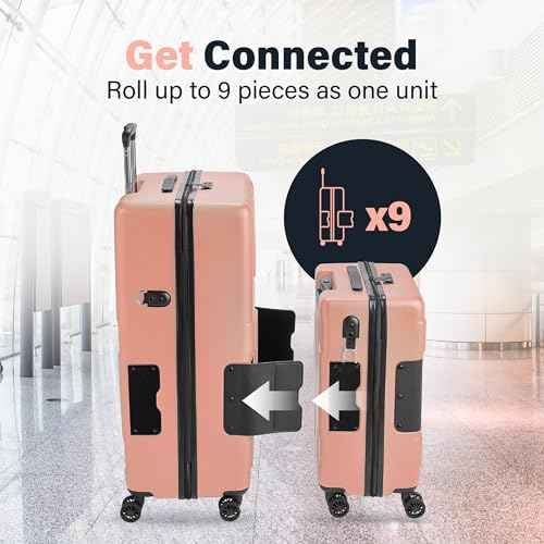 Patented Connecting Hard Shell 2 Piece Luggage Set (2 Count)