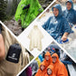 Adult Rain Poncho Waterproof Hooded Raincoat Lightweight Packable