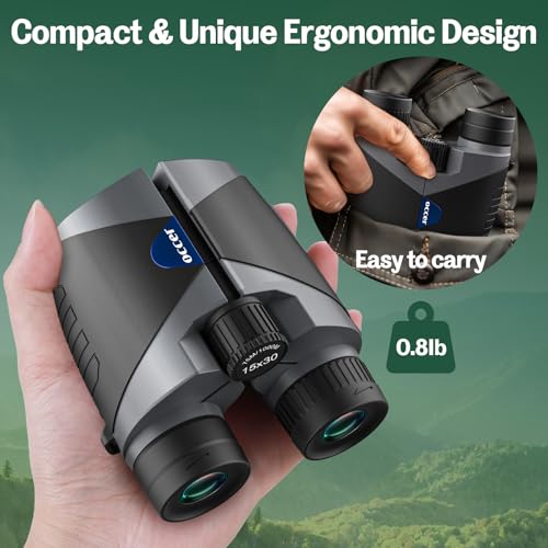 15x30 Binoculars for Adults Kids Easy Focus for Bird Watching Black
