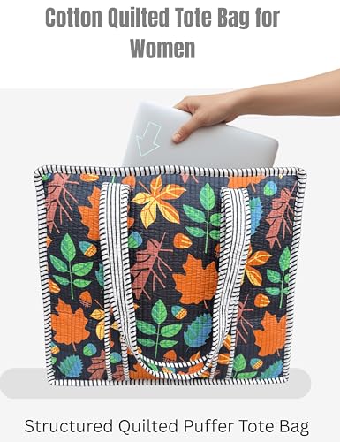 100% Cotton Quilted Tote Bag For Women