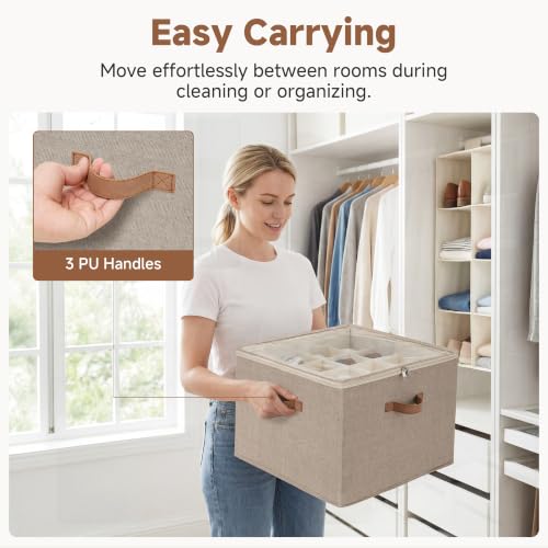 16 Pair Closet Shoe Organizer with Adjustable Dividers