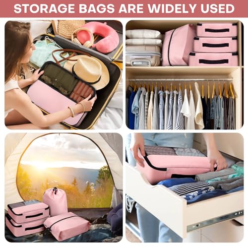 8 PCS Compression Packing Cubes for Travel Women