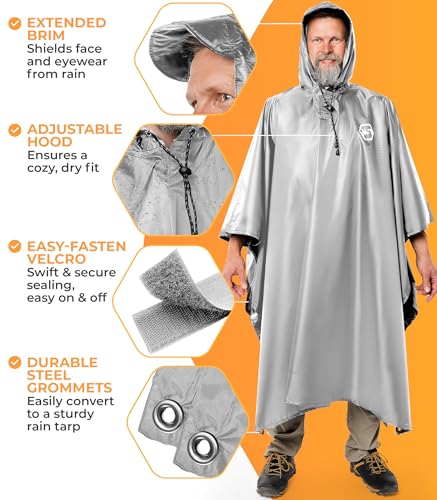 Rain Poncho for Adults