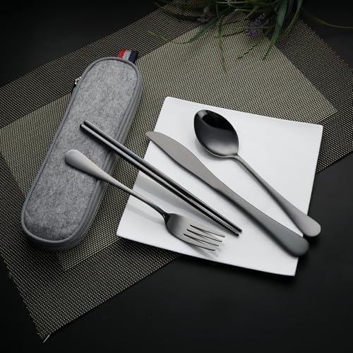 Travel Utensils with Case (5 Count)