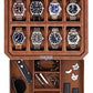 8 Slot Leather Watch Box with Valet Drawer