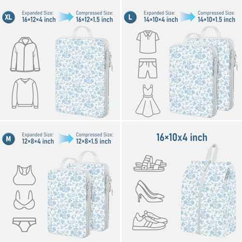 6 Set Compression Packing Cubes