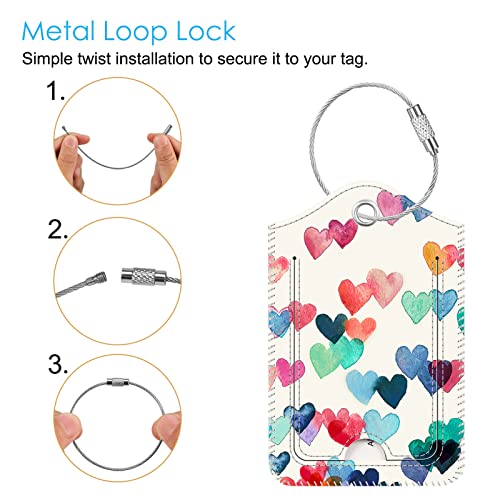 Luggage Tags Privacy Cover ID Label for Travel Bag Suitcase (2 Count)