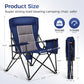 Heavy Duty 550LBS Padded Camping Chairs with Lumbar Support