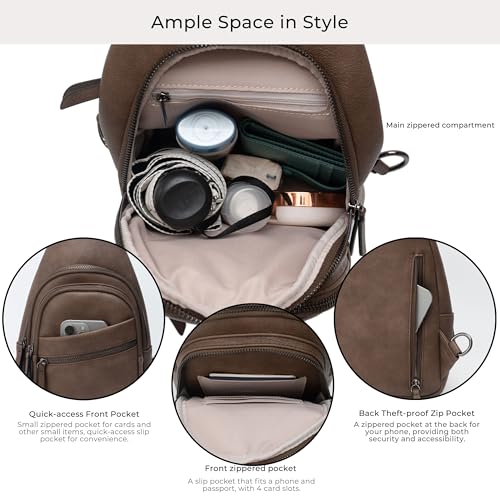 Large Sling Bag for Women Crossbody Purse Leather Fashionable Trendy Chest Bag for Travel