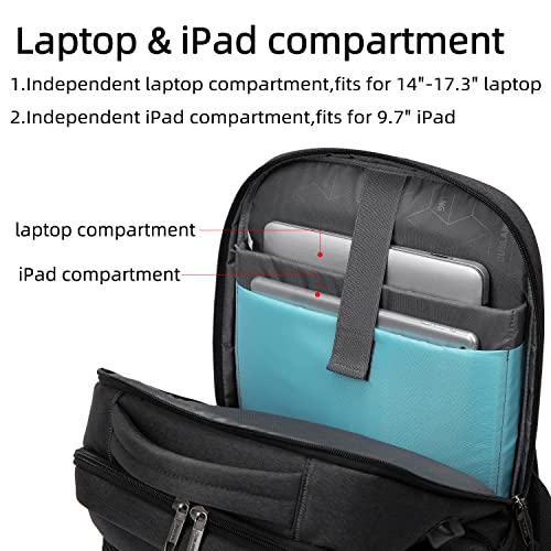17 Inch Laptop Backpack for Travel Water Resistant College Bookbag for Men