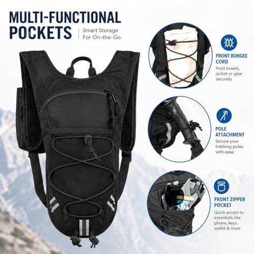 Lightweight Hydration Backpack 2L Water Bladder Pack