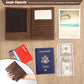 Leather Passport Holder RFID Blocking Passport Travel Wallet Cover Case for Men Women Brown JC17