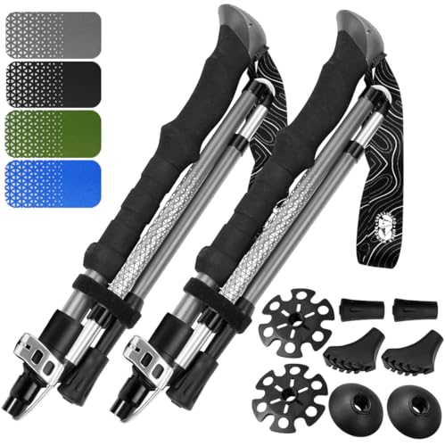 Premium Foldable Hiking Poles by USA Brand