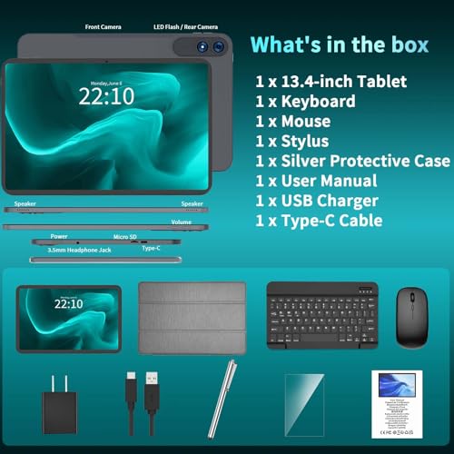 13 Inch Tablet with Keyboard