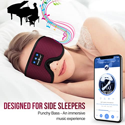 3D Sleep Headphones Bluetooth 5.4 Breathable Sleep Eye Mask