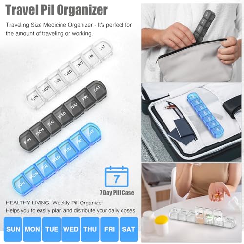 Extra Large Pill Organizer 3 Pack (21 Count)