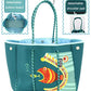 Neoprene Multipurpose Beach Bag Tote with Inner Zipper Pocket