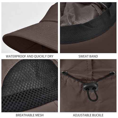 Sun Hat for Men Women with Neck Flap