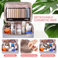 Large Makeup Bag with Mirror Double Layer Travel Make Up Organizer Case