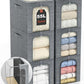 Blanket Storage Bins with Metal Frame for Closet (6 Count)