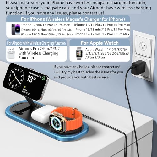 3 in 1 Fast Wireless Charger Stand for iPhone