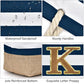 Beach Bag Initial Beach Tote with Makeup Bag for Travel