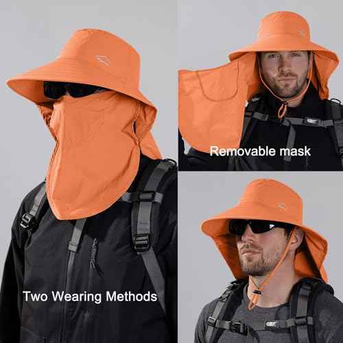 Sun Hat for Men Women with Neck Flap