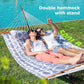 Double Hammock with Stand 500lbs Heavy Duty Outdoor Two Person Round