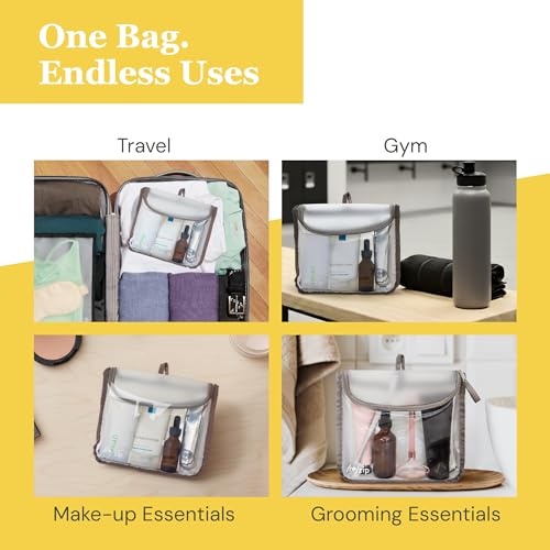 Clear Quart Travel Toiletry & Cosmetic Bag