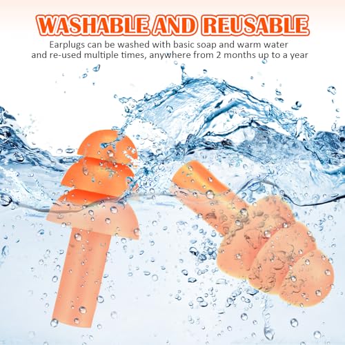 100 Pairs Silicone Ear Plugs Bulk with Case Nrr 29db (100 Count)