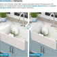 33"x18" White Farmhouse Kitchen Sink