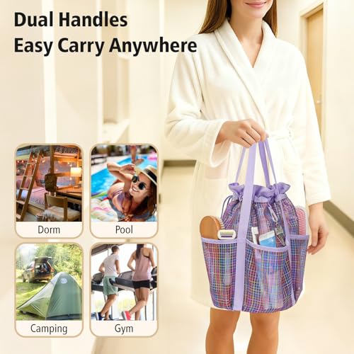 Mesh Shower Caddy Portable with Drawstring