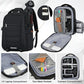 Camera Bag Backpack Professional for DSLR SLR Mirrorless Camera Waterproof Laptop Back Pack 14 Inch with Rain Cover Anti Theft Travel Case Large Capacity Photography Backpack Black