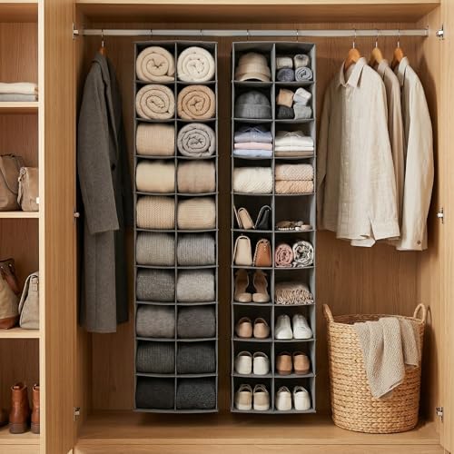 20 Sections Hanging Shoe Organizer for Closet