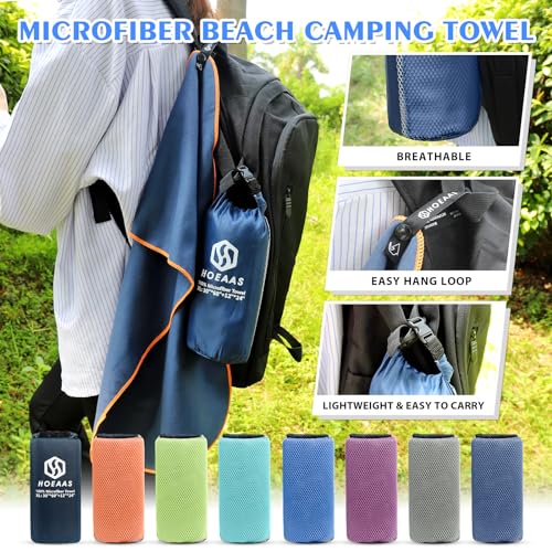 2 Pack Microfiber Camping Towels (2 Count)