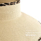 Women's Straw Sun Visor Hat UPF Wide Shade Ponytail Summer Hat