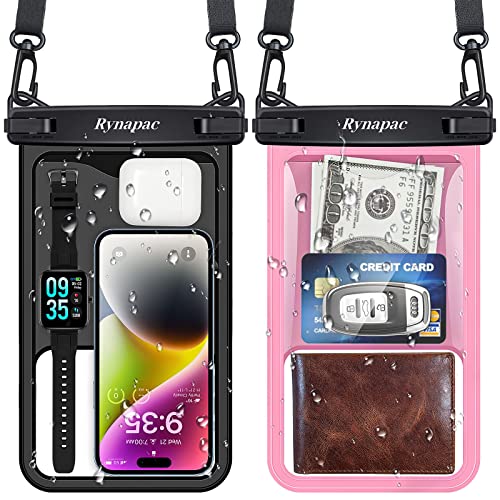 Large Waterproof Phone Pouch Up to 10" (2 Count)