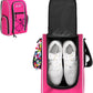 Wolt Golf Shoe Bag - Sports & Travel Shoes Carrier Bags with Ventilation & Double Outside Accessory Pocket for Socks, Tees, Golf Balls, etc. for women and men (Pink)