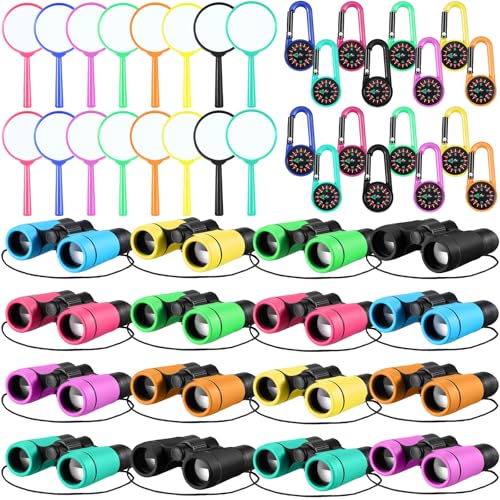 8 Set Kids Binoculars Bulk Shockproof Folding for Kids (8 Count)