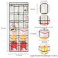Extra Large Hanging Crystal Clear Over Door Shoe Organizers