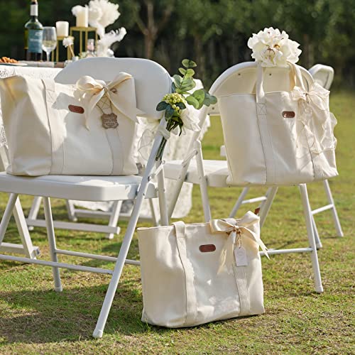 BRIDAL White Canvas Tote Bag