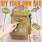 Small Fishing Backpack with Tackle Boxes Fishing Sling Bag DIY Embroidery Patches Tackle Bag Gift for Men Khaki