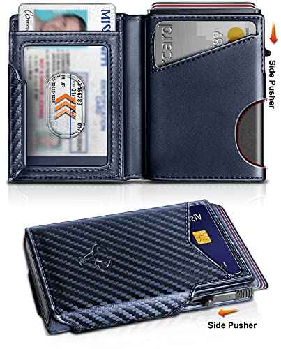 Men Airtag Leather Wallet Metal Case Money Clip