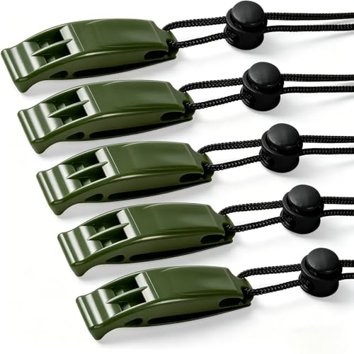 5 Pack Whistle Emergency Safety with Lanyards