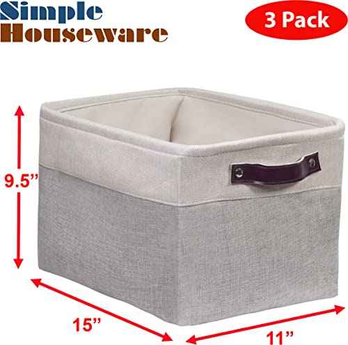 15" x 11" Large Fabric Storage Bin (3 Count)