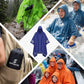 Adult Rain Poncho Waterproof Hooded Raincoat Lightweight Packable