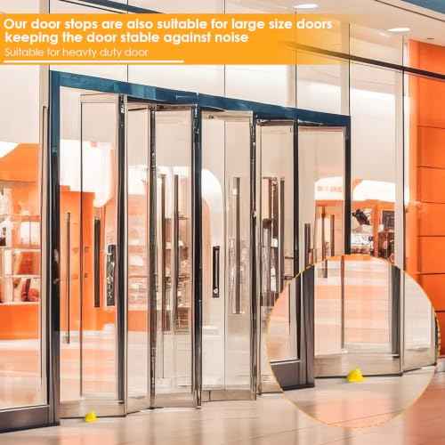 16 Pcs Heavy Duty Rubber Door Stops Wedge Stackable (16 Count)